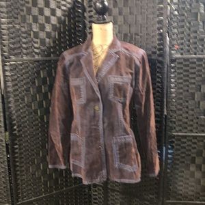 Unique denim (brown/blue) jacket - size 12